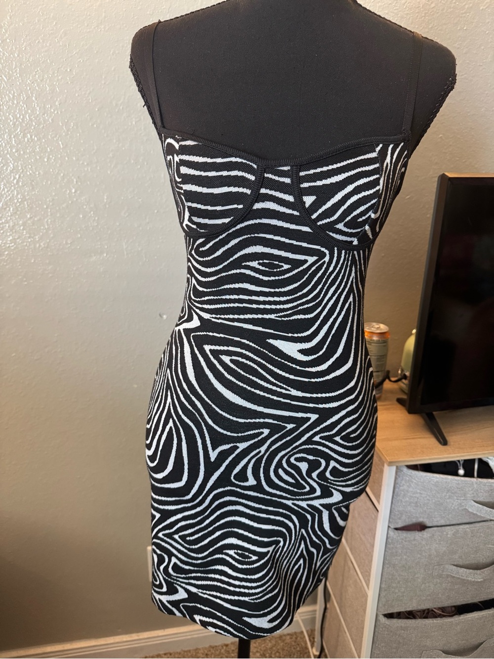 Zara Black & White Zebra Print Mini Dress